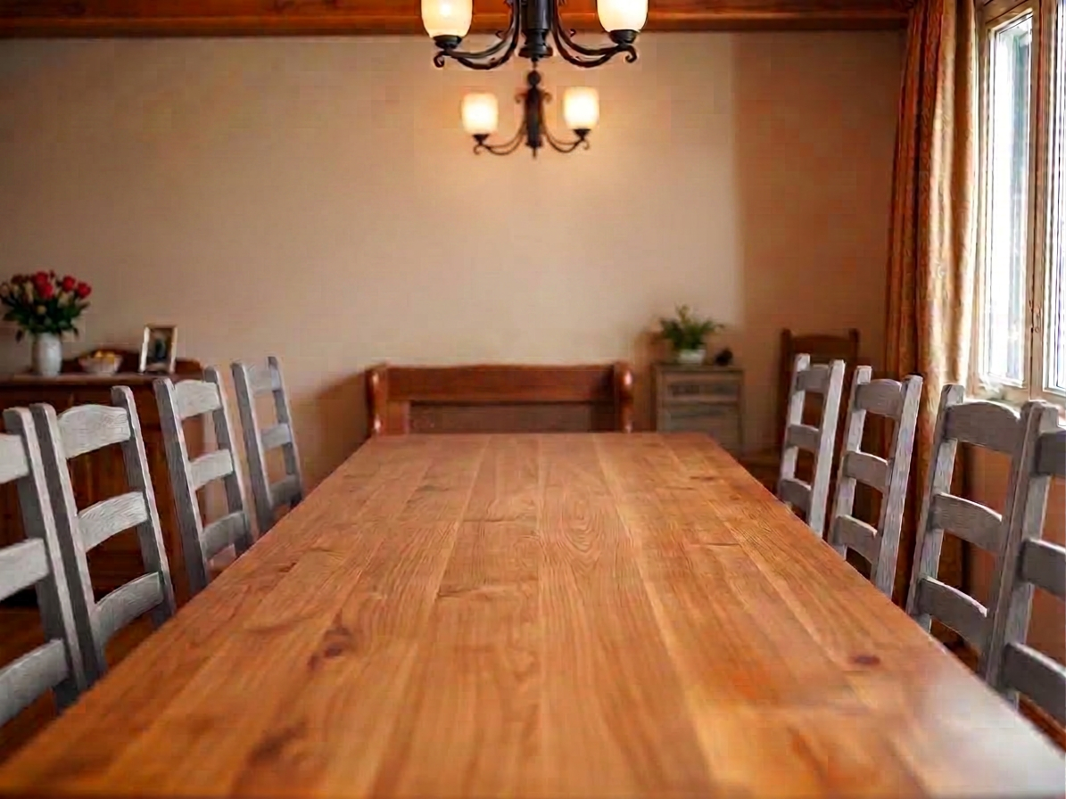 Dining area prepared for residents and guests